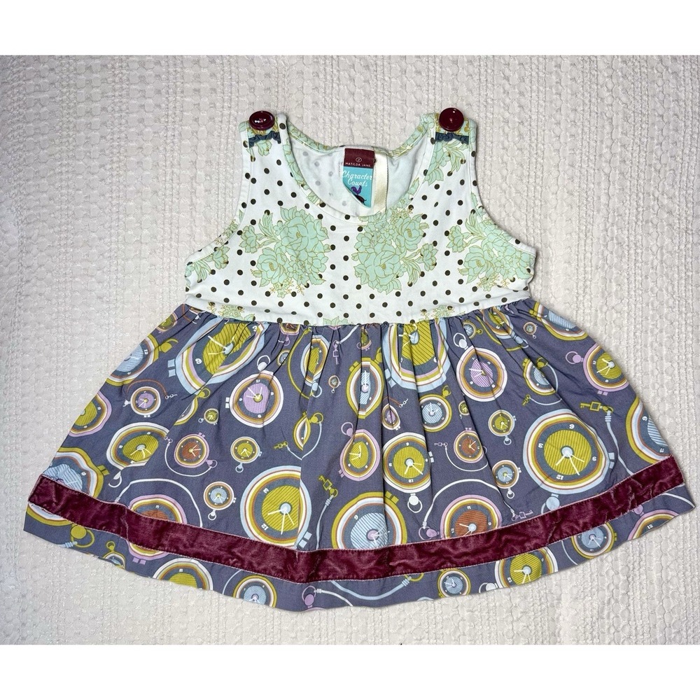 Matilda Jane‎ Lawrence Francis Sara Top Tunic Character Counts Tunic Clocks Sz 2 - Picture 1 of 4
